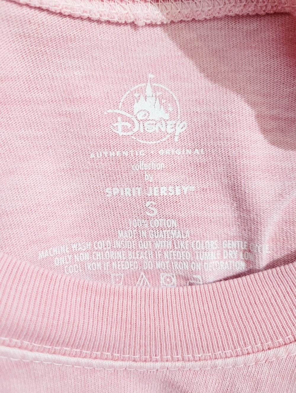 Disney Spirit Jersey Pink Oversized Shirt Women’s Small Gold Glitter Walt Disney - Picture 6 of 13